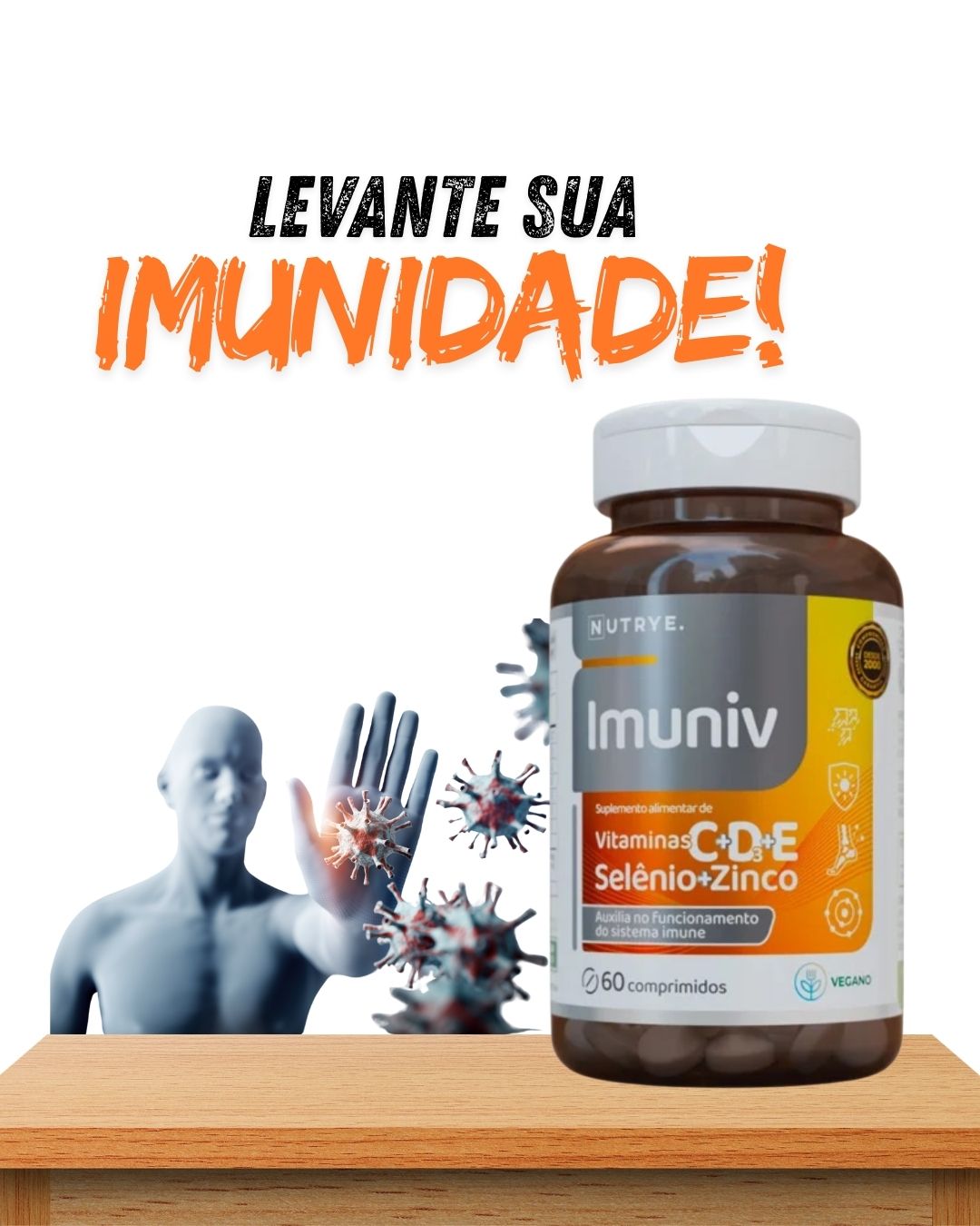 Suplemento Para Imunidade Imuniv 60 Comprimidos