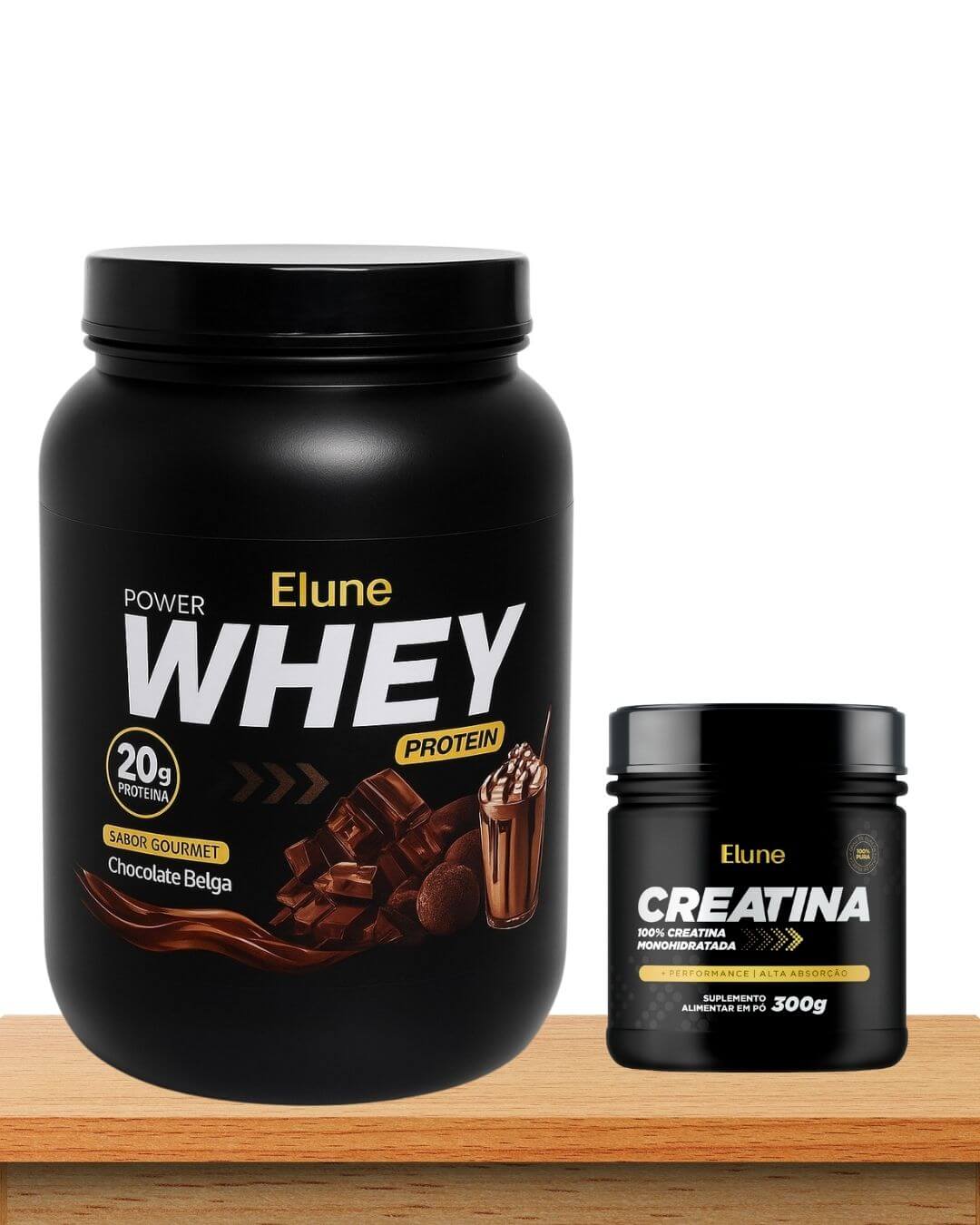 Combo Whey Protein chocolate + Creatina Elune