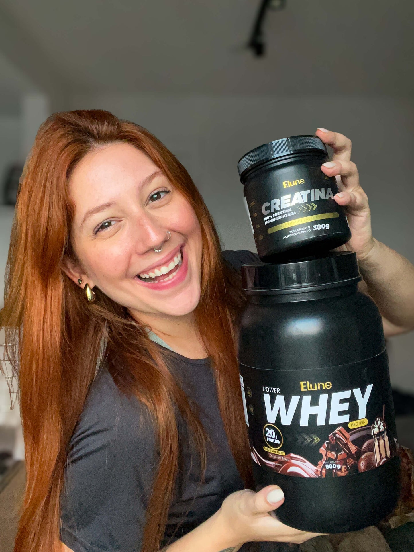 Combo Whey Protein chocolate + Creatina Elune