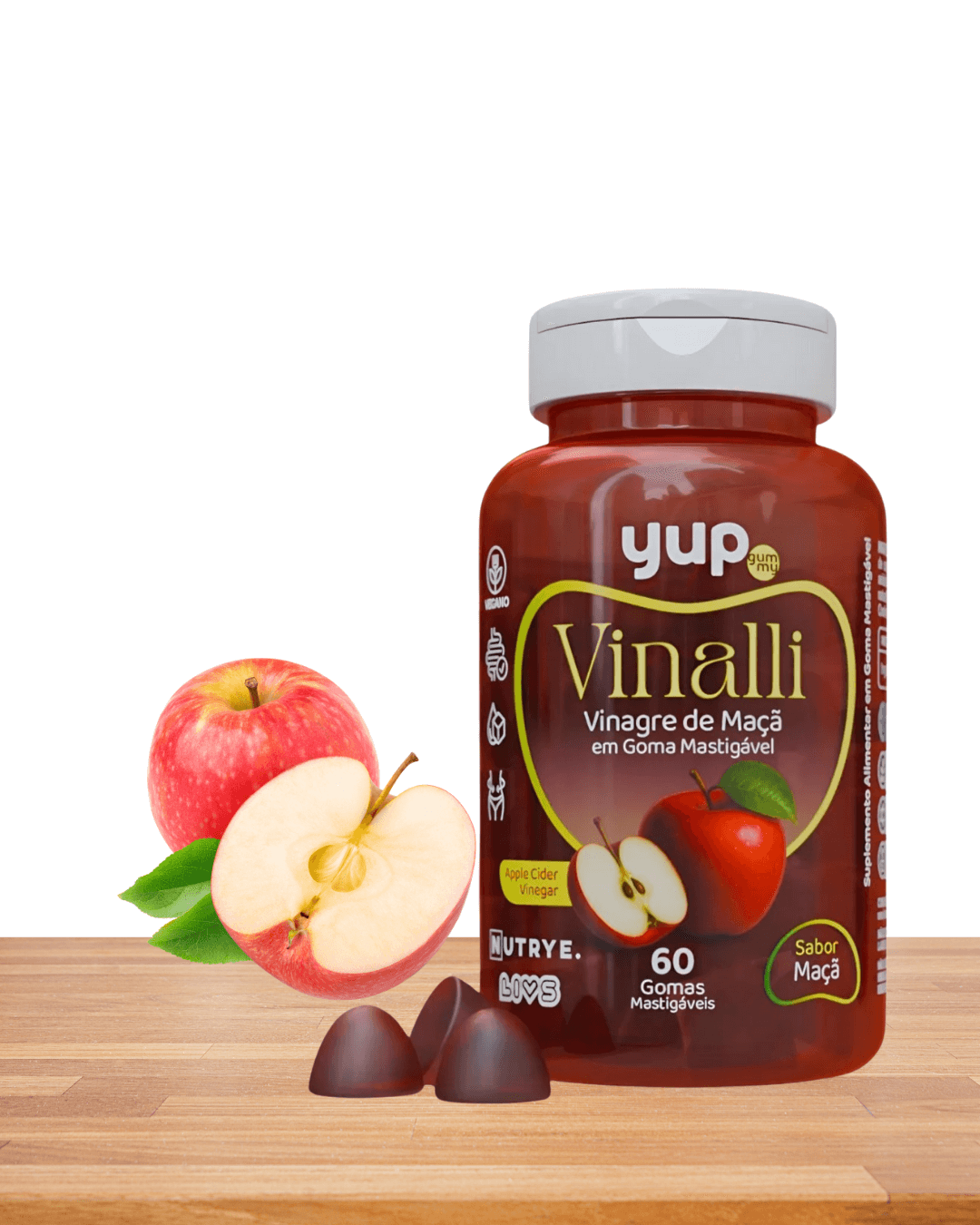 Vinagre De Maça Organico - Gummies Gummy Vinalli 60 Gomas